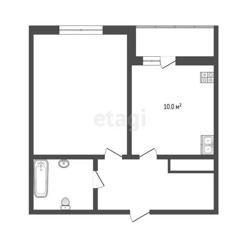 1-комнатная квартира: Тюмень, улица Газовиков, 71 (36.2 м) - Фото 0