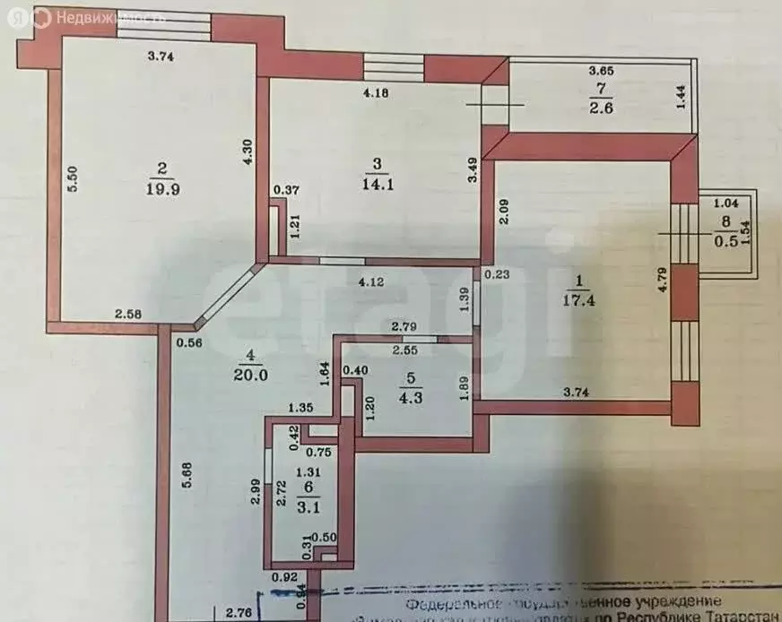 2-комнатная квартира: Казань, Дубравная улица, 36 (82 м) - Фото 1
