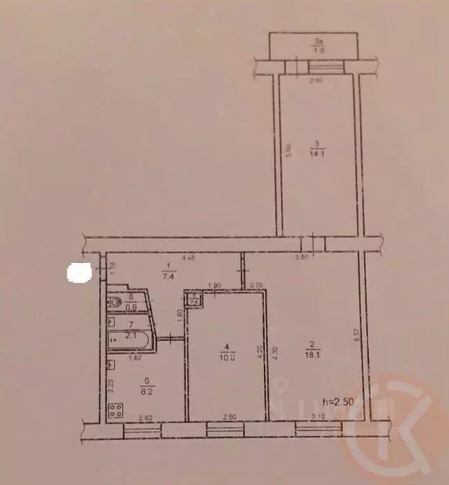 3-к кв. Крым, Евпатория ул. Конституции, 11/35 (60.2 м) - Фото 2