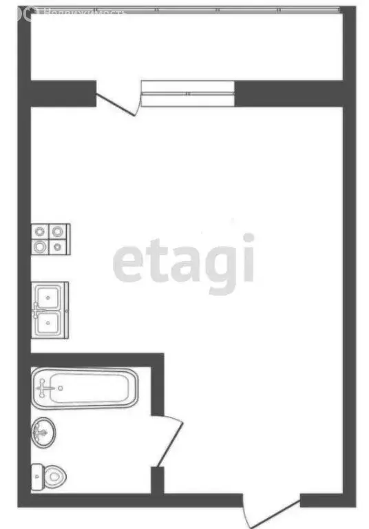 Квартира-студия: село Сукко, Мирная улица, 11к3 (22.3 м) - Фото 1