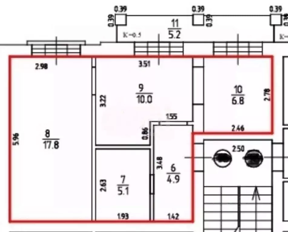 2-к кв. Калининградская область, Калининград Дачная ул., 8 (44.6 м) - Фото 2