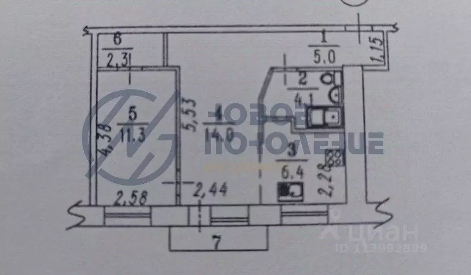 2-к кв. Омская область, Омск ул. Петра Ильичева, 4 (43.1 м) - Фото 2