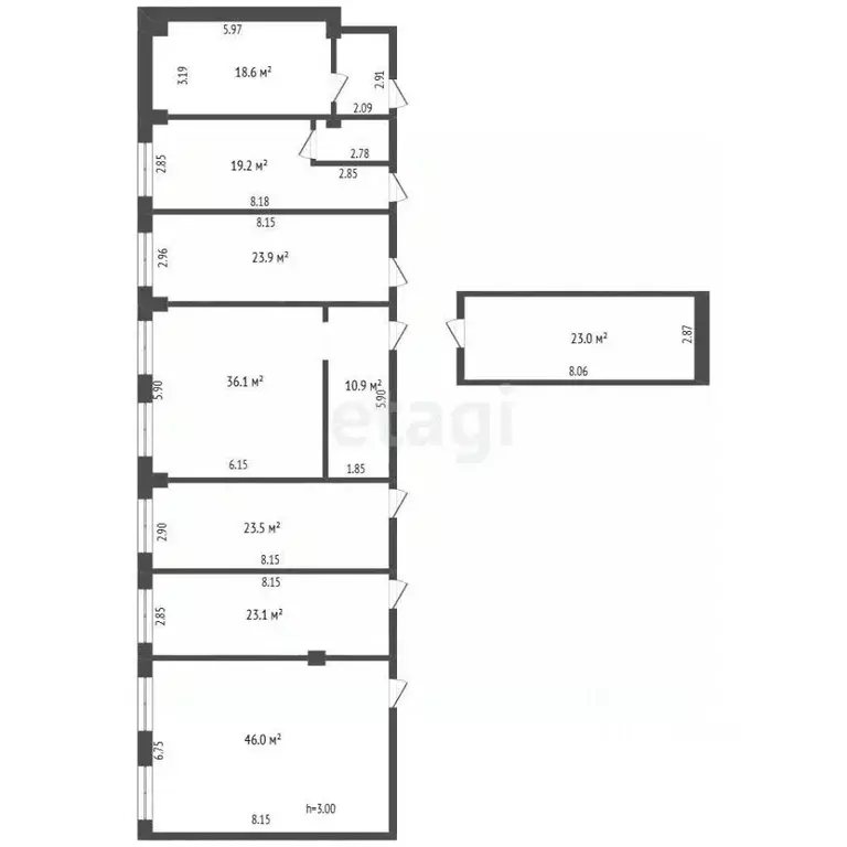 Офис в Чувашия, Чебоксары просп. И.Я. Яковлева, 3 (235 м) - Фото 2