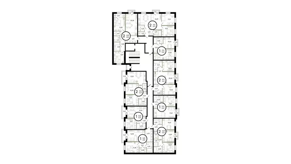 2-комнатная квартира: Тюмень, улица Александра Звягина, 7 (53.54 м) - Фото 1