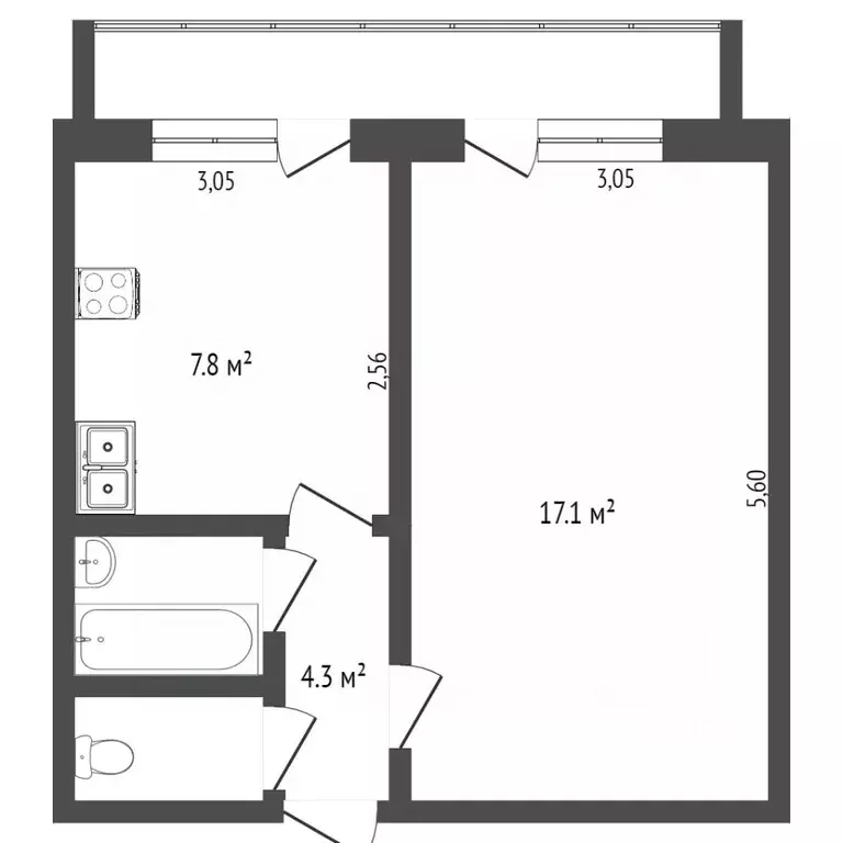 1-к кв. Ямало-Ненецкий АО, Новый Уренгой Лимбяяха мкр, Приозерный мкр, ... - Фото 2