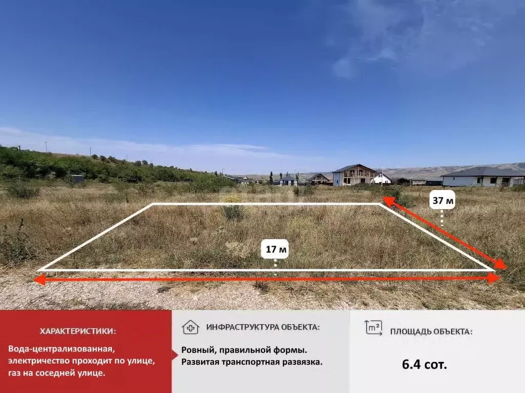Участок в Крым, Симферопольский район, с. Доброе  (6.4 сот.) - Фото 0