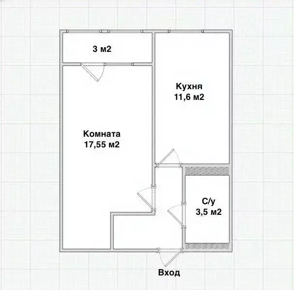 1-к кв. Самарская область, Самара ул. Советской Армии, 91 (38.0 м) - Фото 1