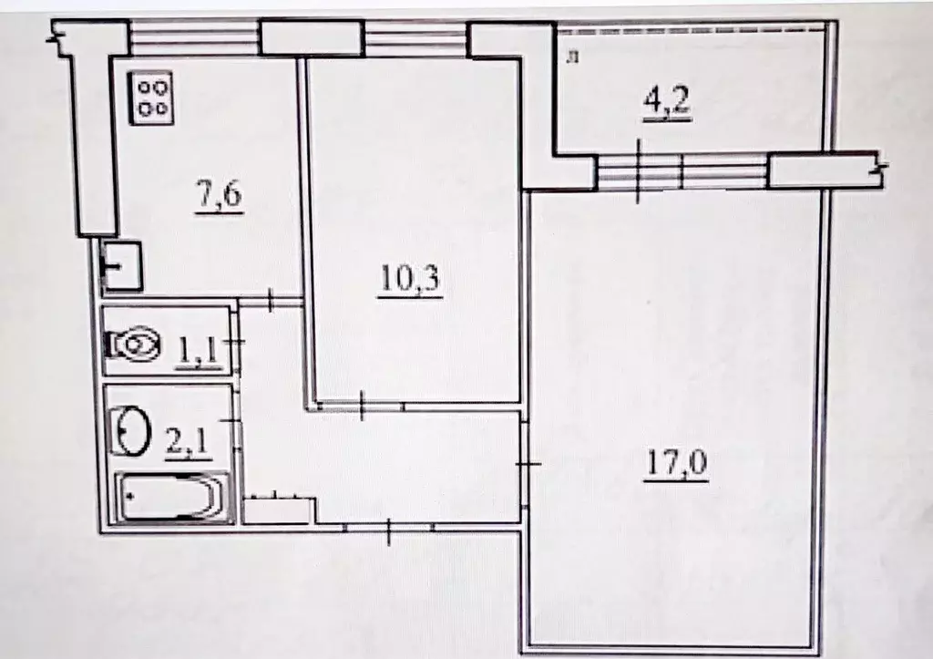 2-к кв. Самарская область, Самара просп. Карла Маркса, 514 (45.3 м) - Фото 1
