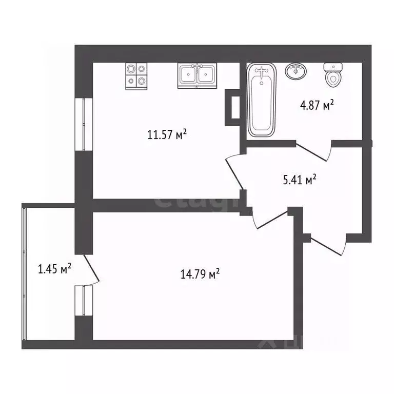 1-к кв. Ярославская область, Ярославский муниципальный округ, пос. ... - Фото 2
