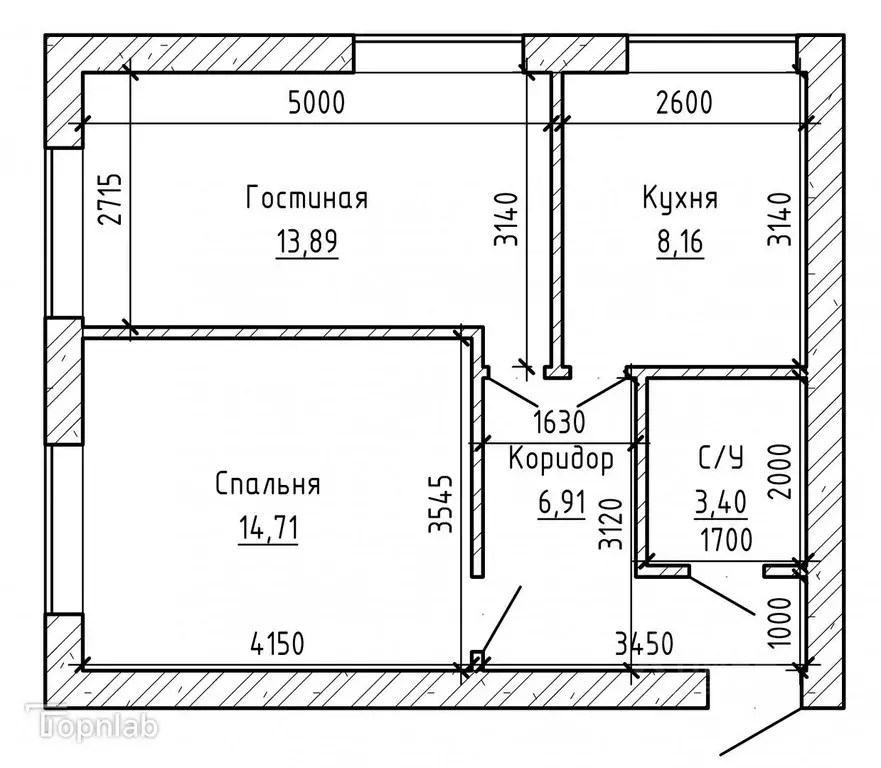 2-к кв. Кабардино-Балкария, Нальчик ул. Кирова (45.0 м) - Фото 2