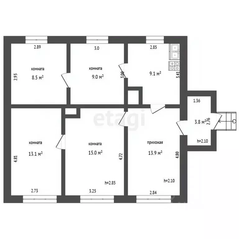 Дом в Крым, Раздольное пгт ул. Фурманова, 15 (72 м) - Фото 2