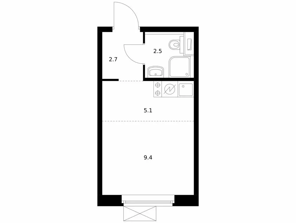 Квартира-студия: Боброво, ЖК Восточное Бутово (19.7 м) - Фото 1