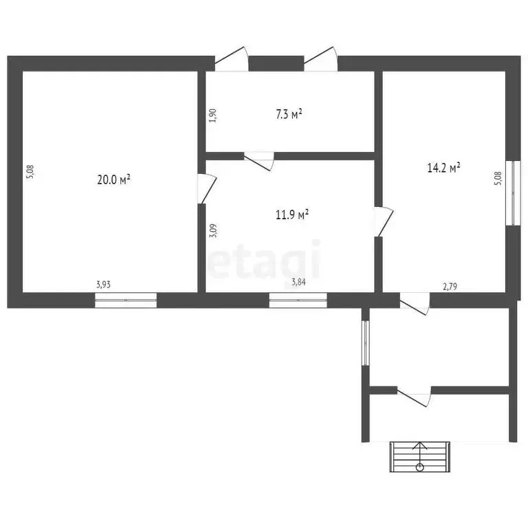 Дом в Брянский район, деревня Стеклянная Радица (46.1 м) - Фото 1