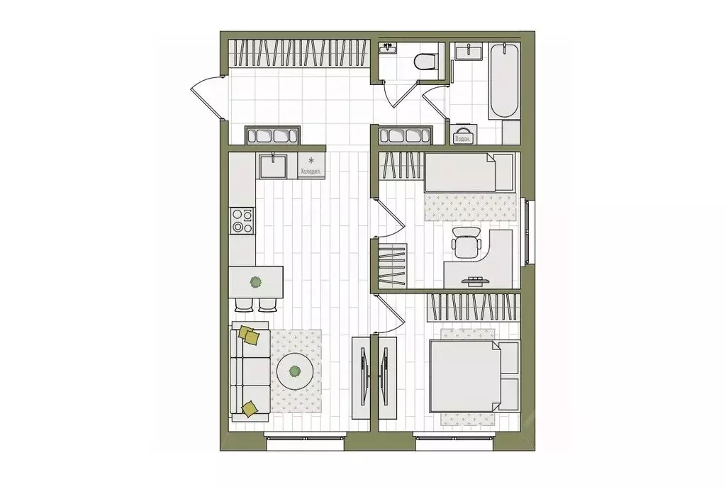 3-к кв. Кировская область, Киров ул. Чистопрудненская, 13А (51.4 м) - Фото 0