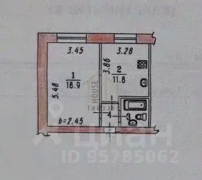 1-к кв. Омская область, Омск Госпитальная ул., 19 (36.7 м) - Фото 1