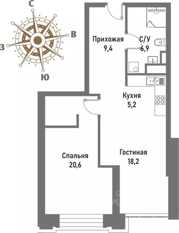 2-к кв. Москва ул. Матросская Тишина, 12 (60.7 м) - Фото 0