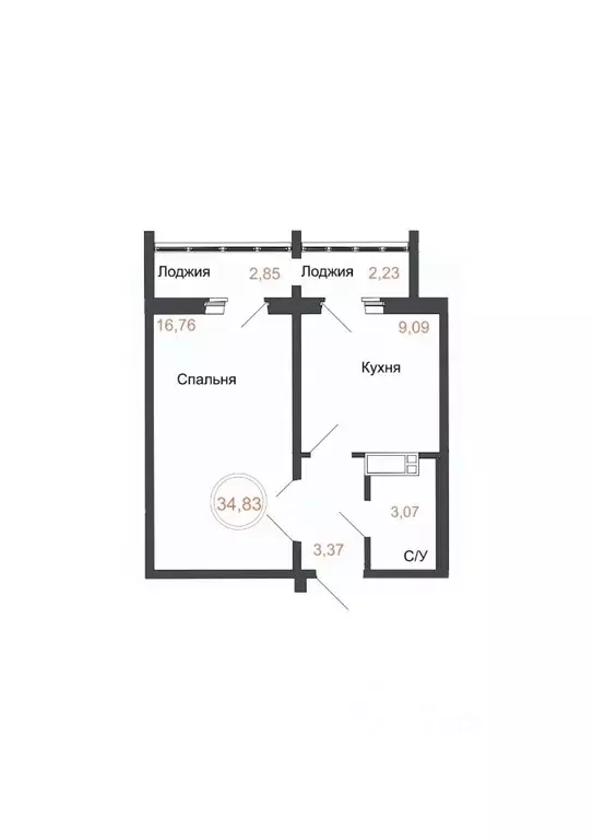 1-к кв. Челябинская область, Челябинск Днепропетровская ул., 5.4.1 ... - Фото 1