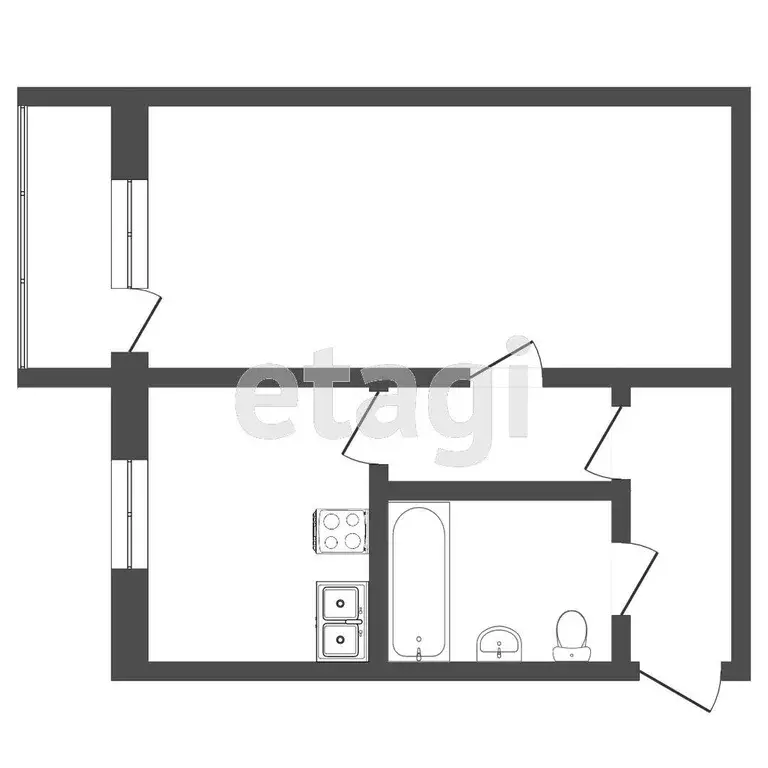 Квартира, 1 комната, 30 м - Фото 1