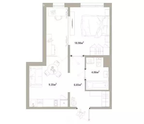 1-комнатная квартира: городской посёлок Новоселье, Центральная улица, ... - Фото 1