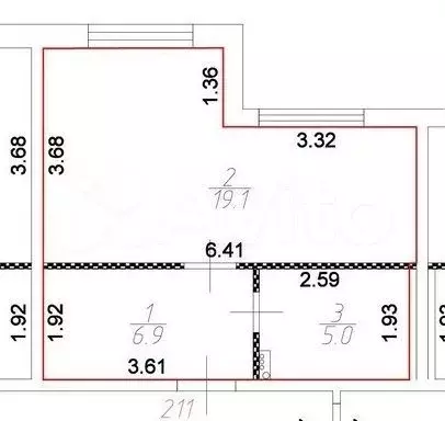 Квартира-студия, 31 м, 2/18 эт. - Фото 1