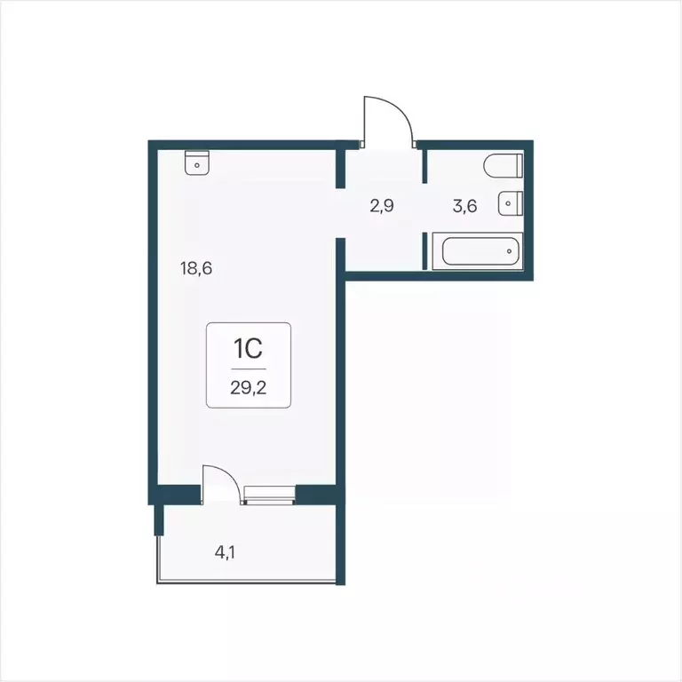 Студия Новосибирская область, Новосибирск Кедровая ул., 80/3 (29.2 м) - Фото 0