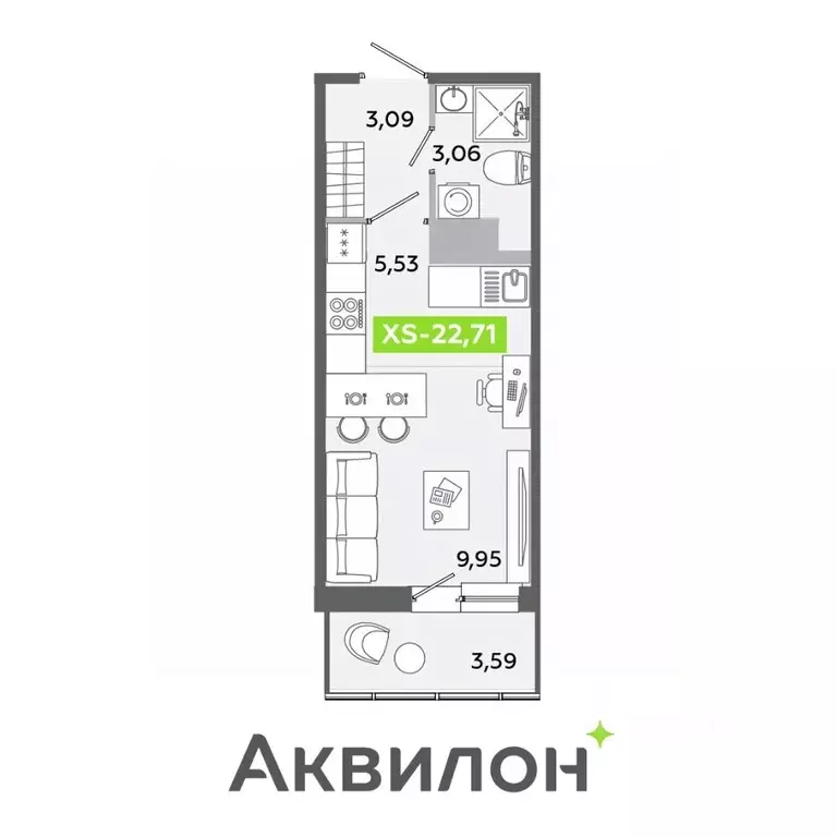 Студия Ленинградская область, Всеволожский район, Заневское городское ... - Фото 0