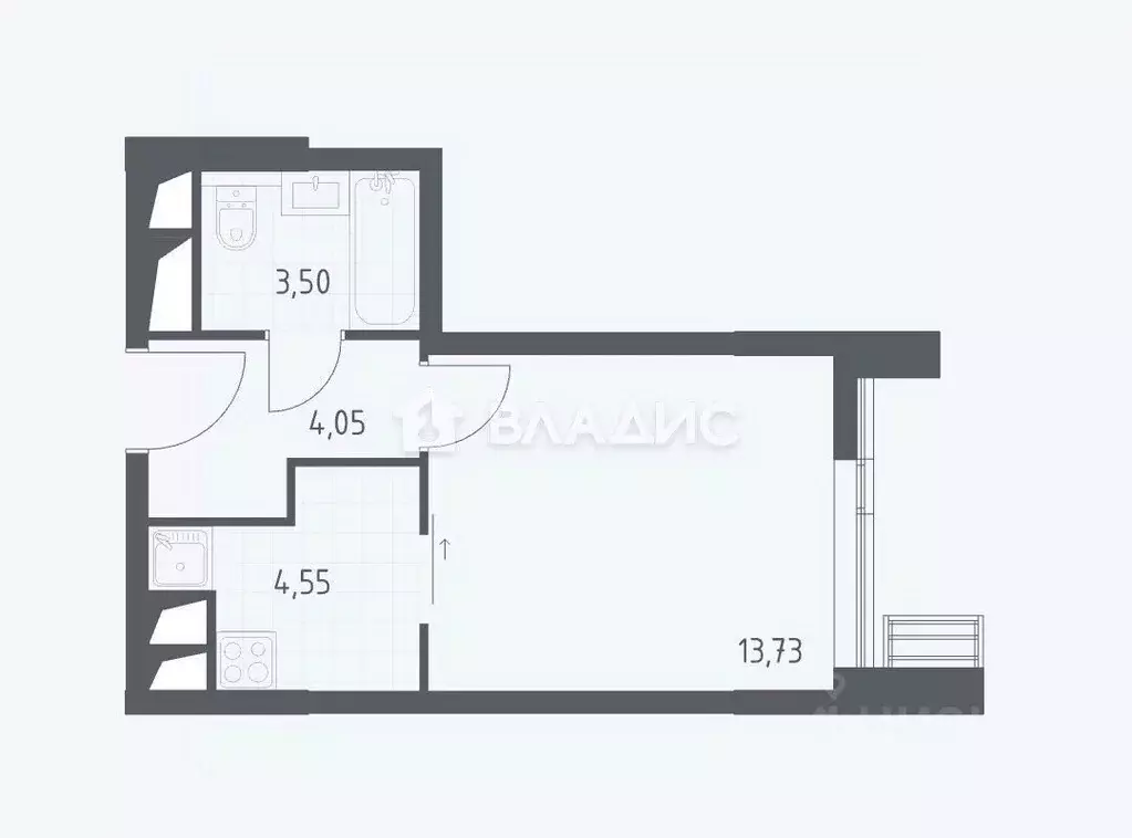 1-к кв. Московская область, Красногорск ул. Тенистых Аллей, 1к1 (25.0 ... - Фото 2