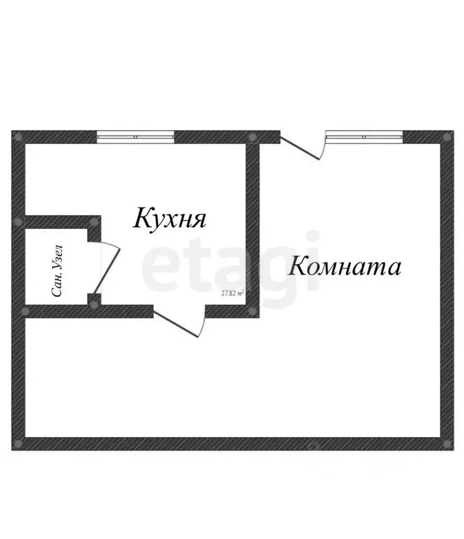 1-к кв. Приморский край, Владивосток ул. Щитовая, 27А (29.1 м) - Фото 0