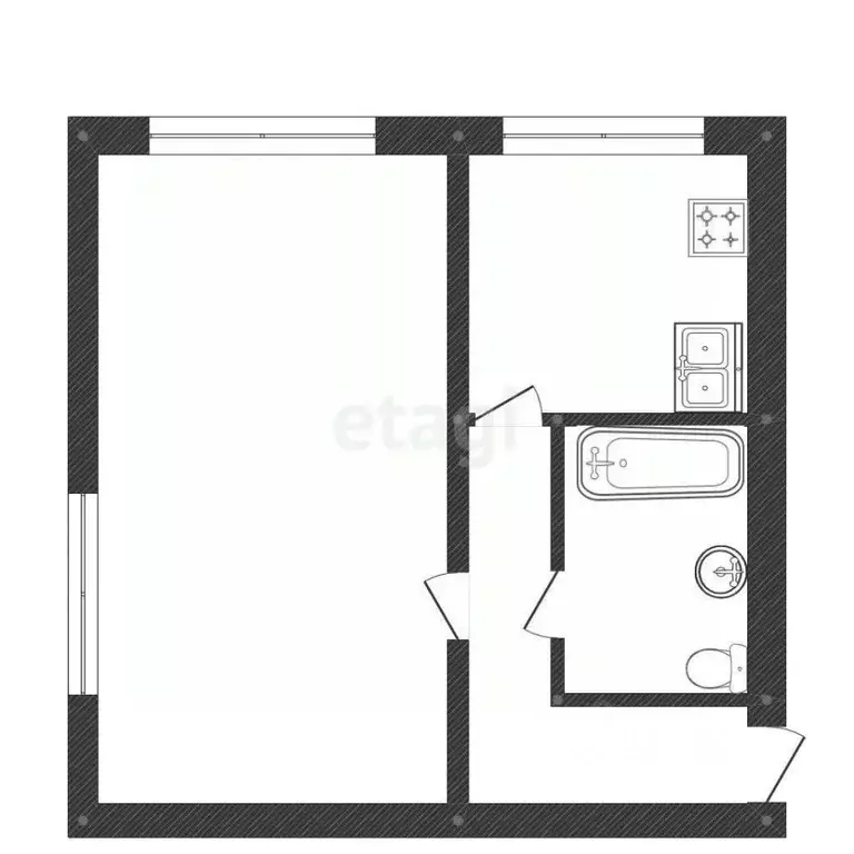 1-к кв. Костромская область, Кострома ул. Ленина, 94А (21.1 м) - Фото 1