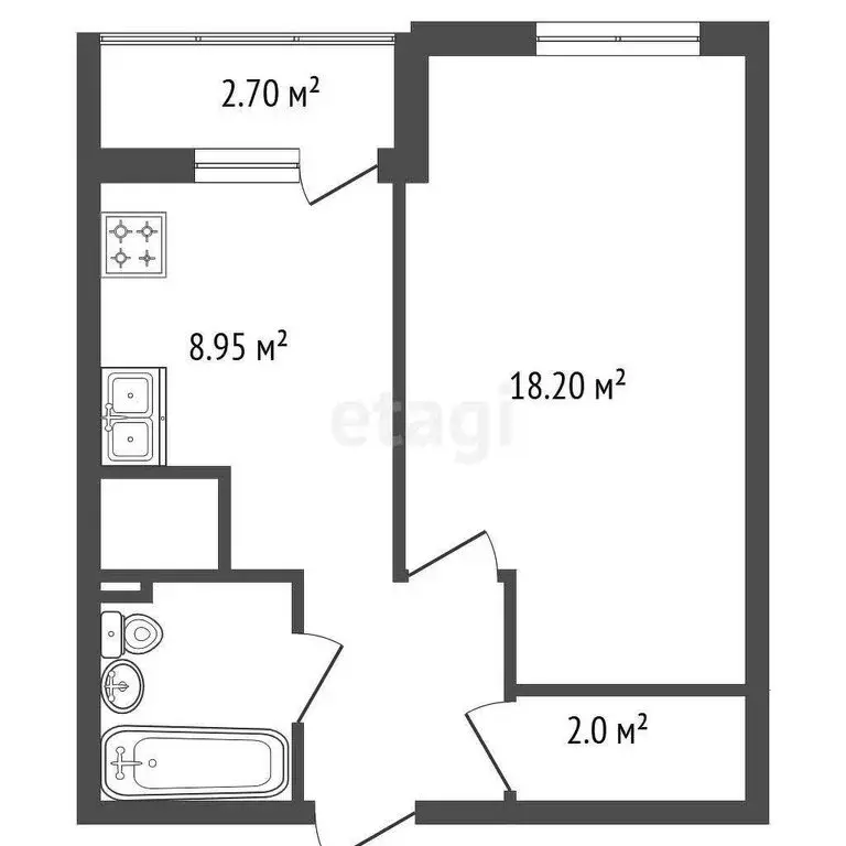 1-комнатная квартира: посёлок Шушары, Новгородский проспект, 10 (35.7 ... - Фото 0