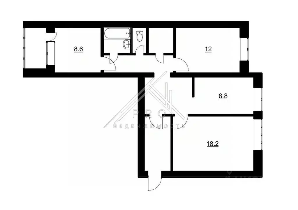 3-к кв. Ярославская область, Ярославль Советская ул., 57 (67.2 м) - Фото 2