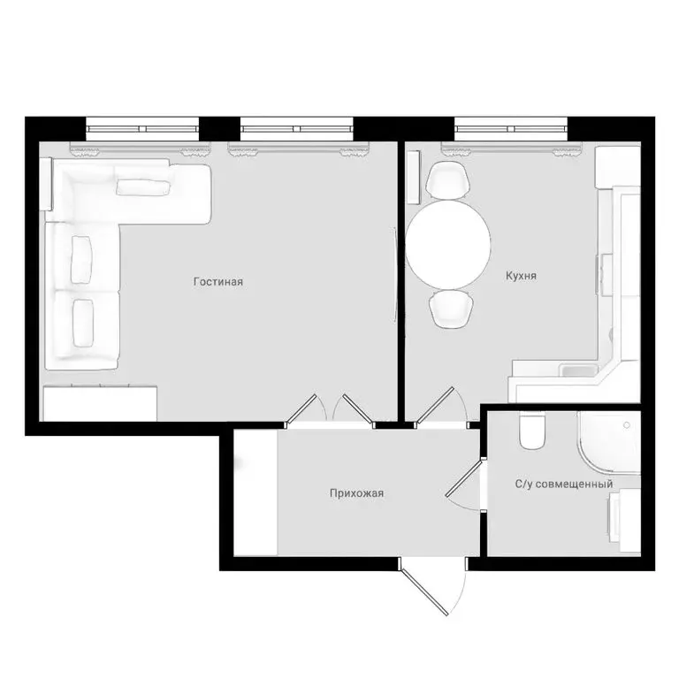 1-комнатная квартира: Дербент, ЖК Аль-Бейт Парк (41.63 м) - Фото 1