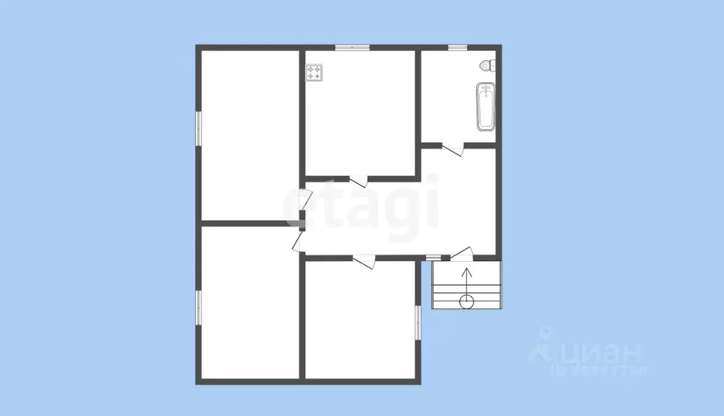 Дом в Карачаево-Черкесия, Псыж аул ул. Дударукова, 204А (100 м) - Фото 1