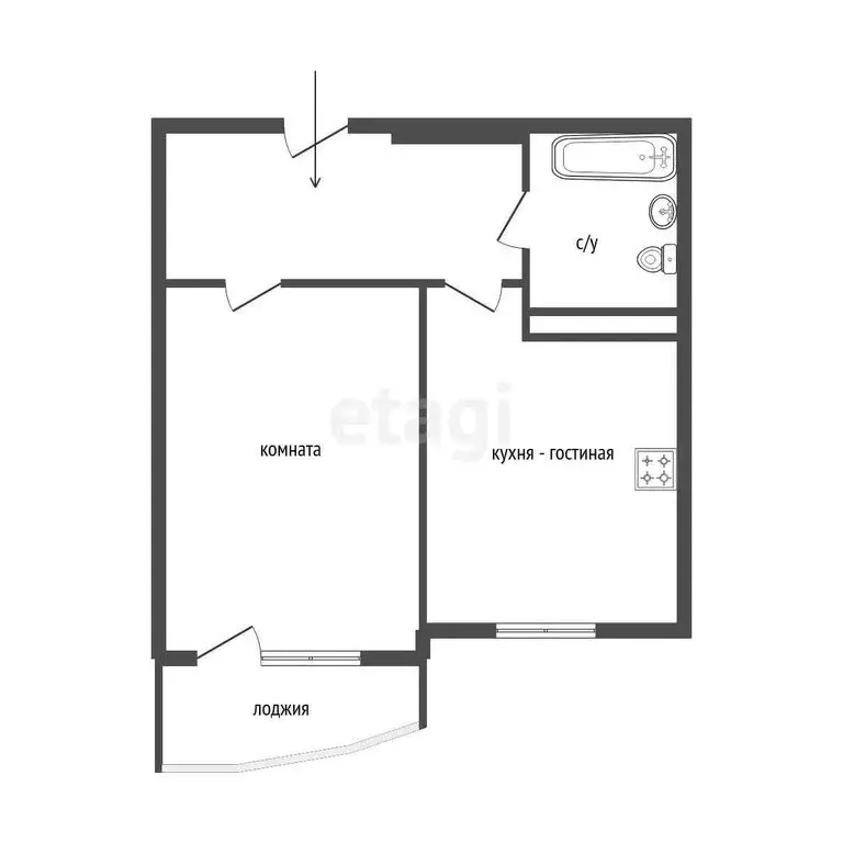 1-комнатная квартира: Екатеринбург, улица Амундсена, 68Б (46.9 м) - Фото 1