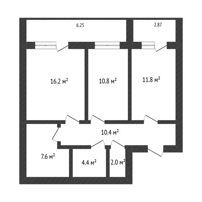 2-комнатная квартира: Ульяновск, Красноармейская улица, 67 (63.2 м) - Фото 1