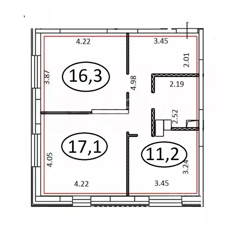 2-к кв. Московская область, Люберцы Инициативная ул., 7В (58.9 м) - Фото 2