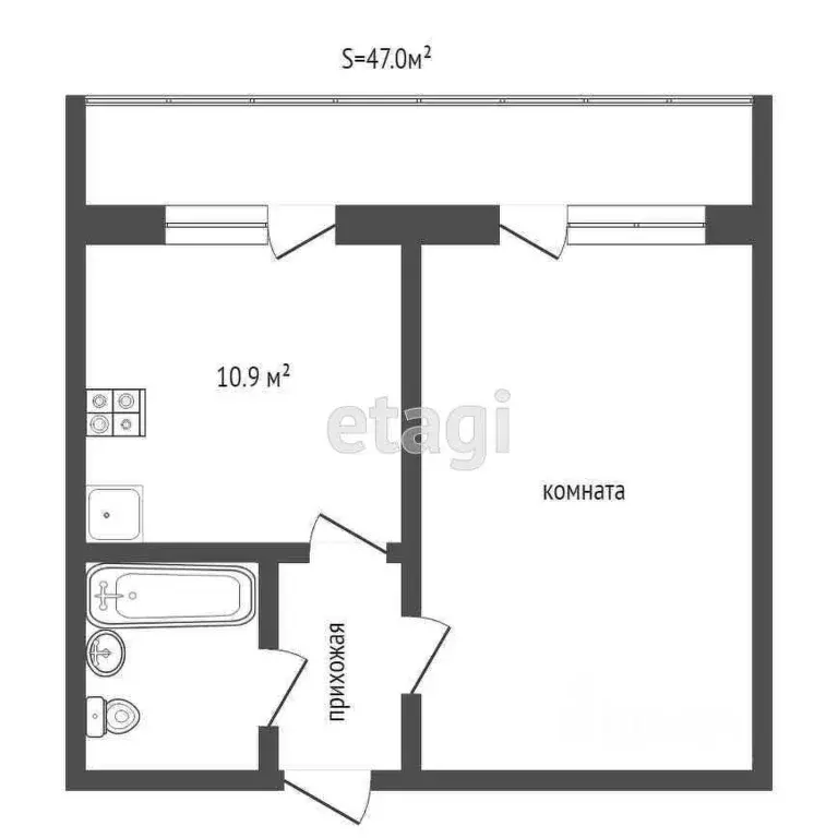 1-к кв. Самарская область, Самара ул. Георгия Димитрова, 96 (37.0 м) - Фото 1