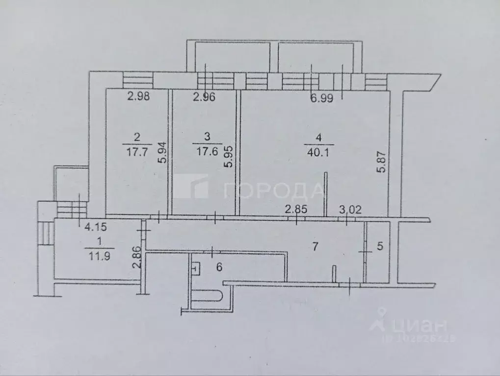 4-к кв. Томская область, Томск Учебная ул., 39/2 (120.4 м) - Фото 2