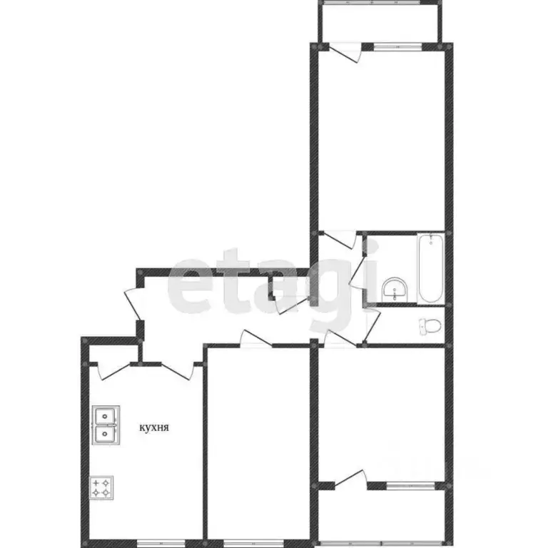 3-к кв. Костромская область, Кострома Профсоюзная ул., 30 (60.5 м) - Фото 0