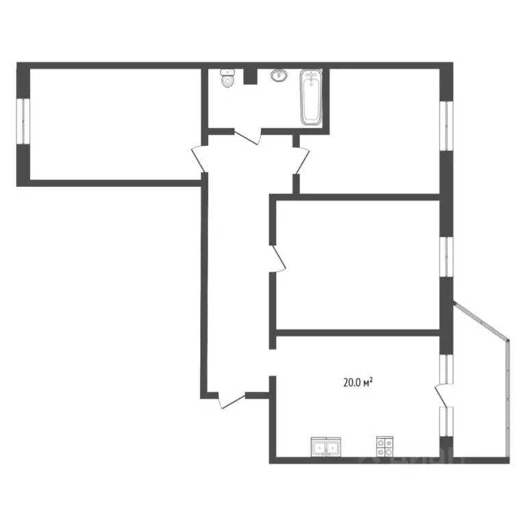 3-к кв. Тюменская область, Тюмень ул. Беляева, 35к2 (72.5 м) - Фото 2