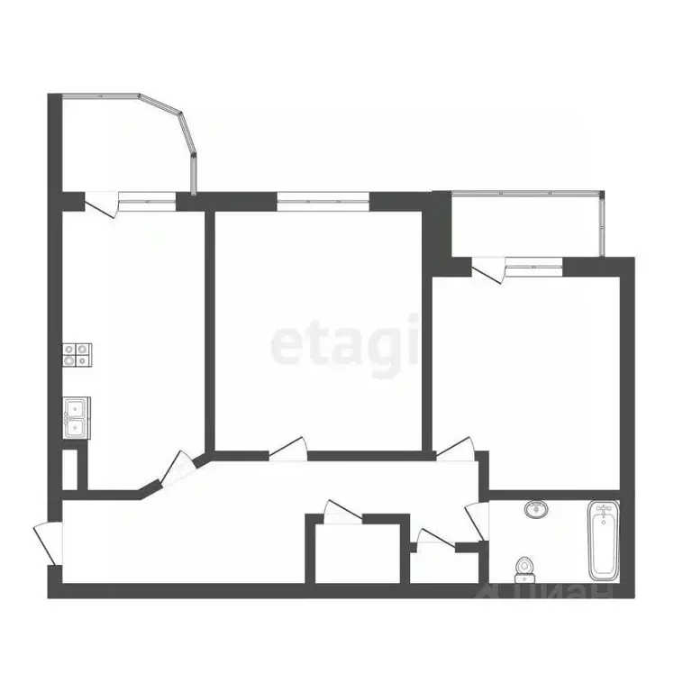 2-к кв. Смоленская область, Смоленск проезд Маршала Конева, 29 (70.1 ... - Фото 1
