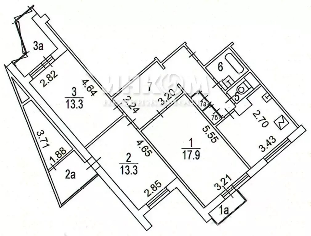 3-к кв. Москва Новокосинская ул., 51К1 (73.4 м) - Фото 0