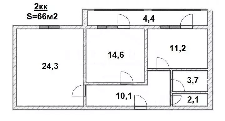 2-к кв. Калининградская область, Светлогорск Пионерская ул., 18Б (66.0 ... - Фото 2