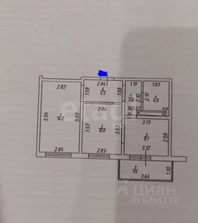 2-к кв. Татарстан, Казань ул. Александра Курынова, 10к1 (43.6 м) - Фото 1