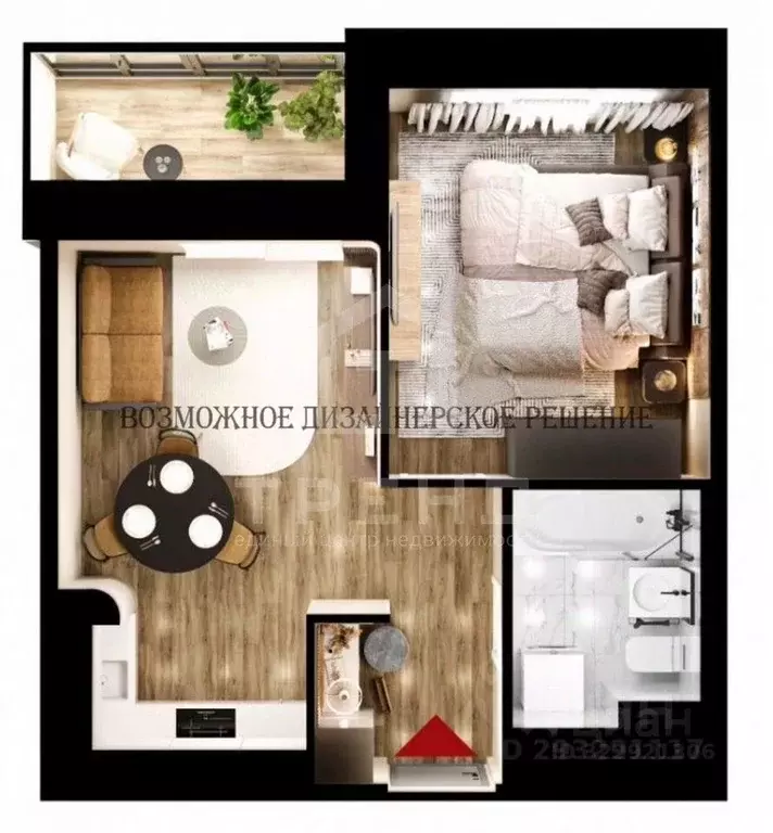 1-к кв. Ленинградская область, Ломоносовский район, Аннинское ... - Фото 1