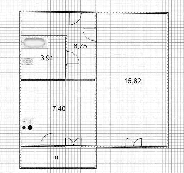 1-к кв. Ульяновская область, Ульяновск Фруктовая ул., 9 (33.7 м) - Фото 2