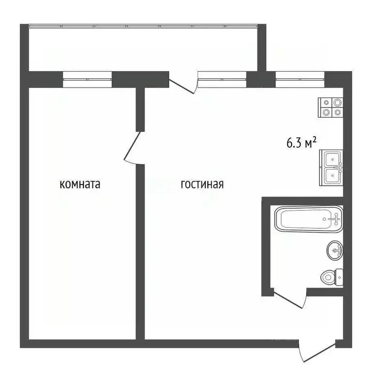 2-к кв. Ярославская область, Ярославль ул. Богдановича, 4 (45.8 м) - Фото 0