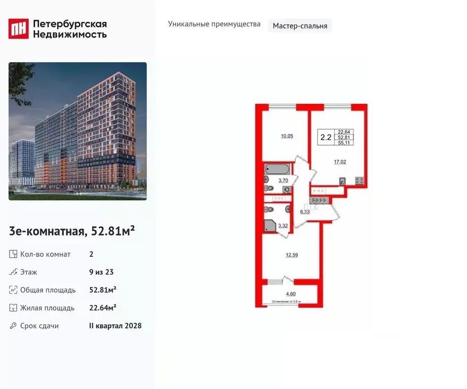 2-к кв. Ленинградская область, Всеволожский район, Свердловское ... - Фото 1