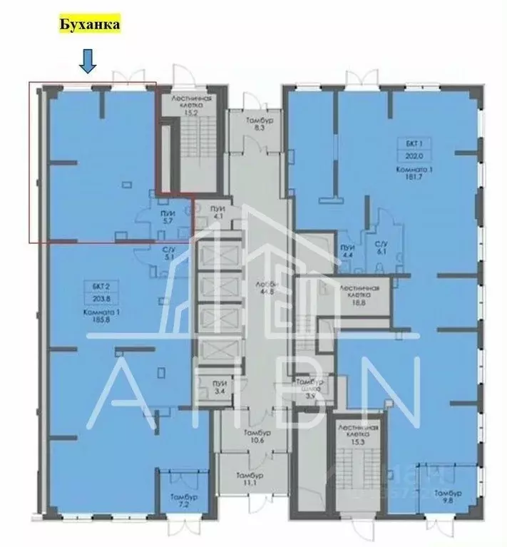 Помещение свободного назначения в Москва Кронштадтский бул., 9к3 (204 ... - Фото 1