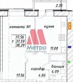 1-к кв. Ярославская область, Ярославский район, Заволжское с/пос, пос. ... - Фото 1